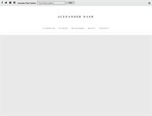 Tablet Screenshot of alexandernash.com